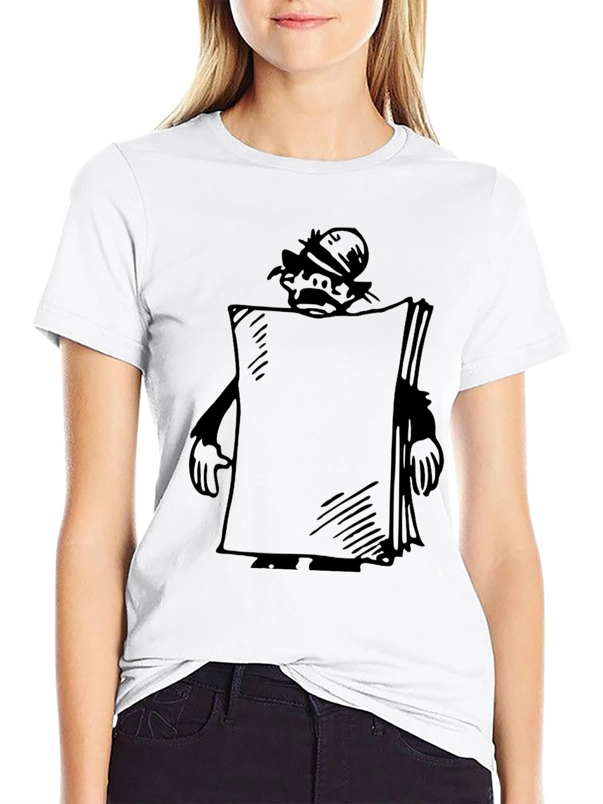 Cartoon Character Black T-Shirt
