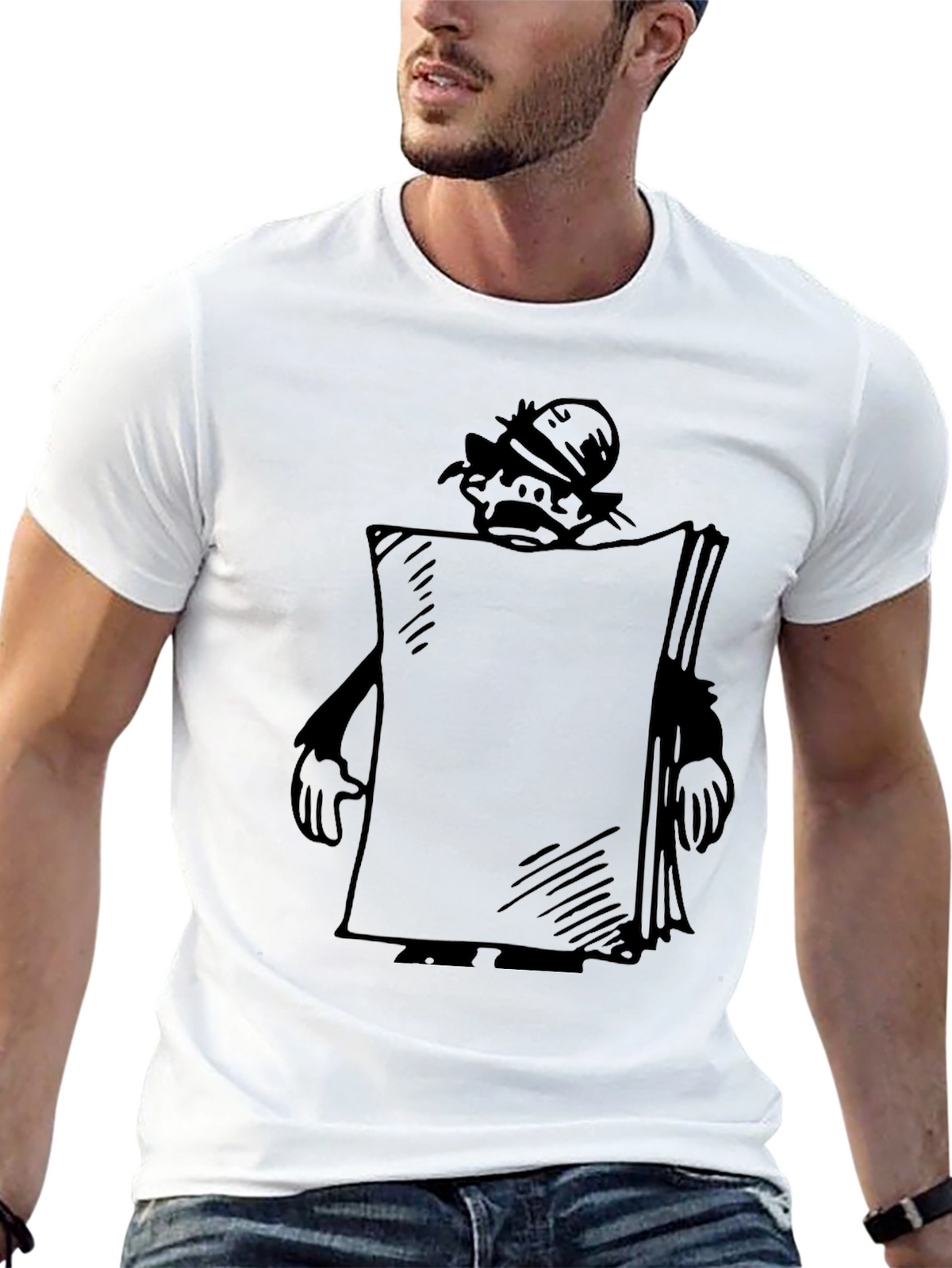 Cartoon Character Black T-Shirt