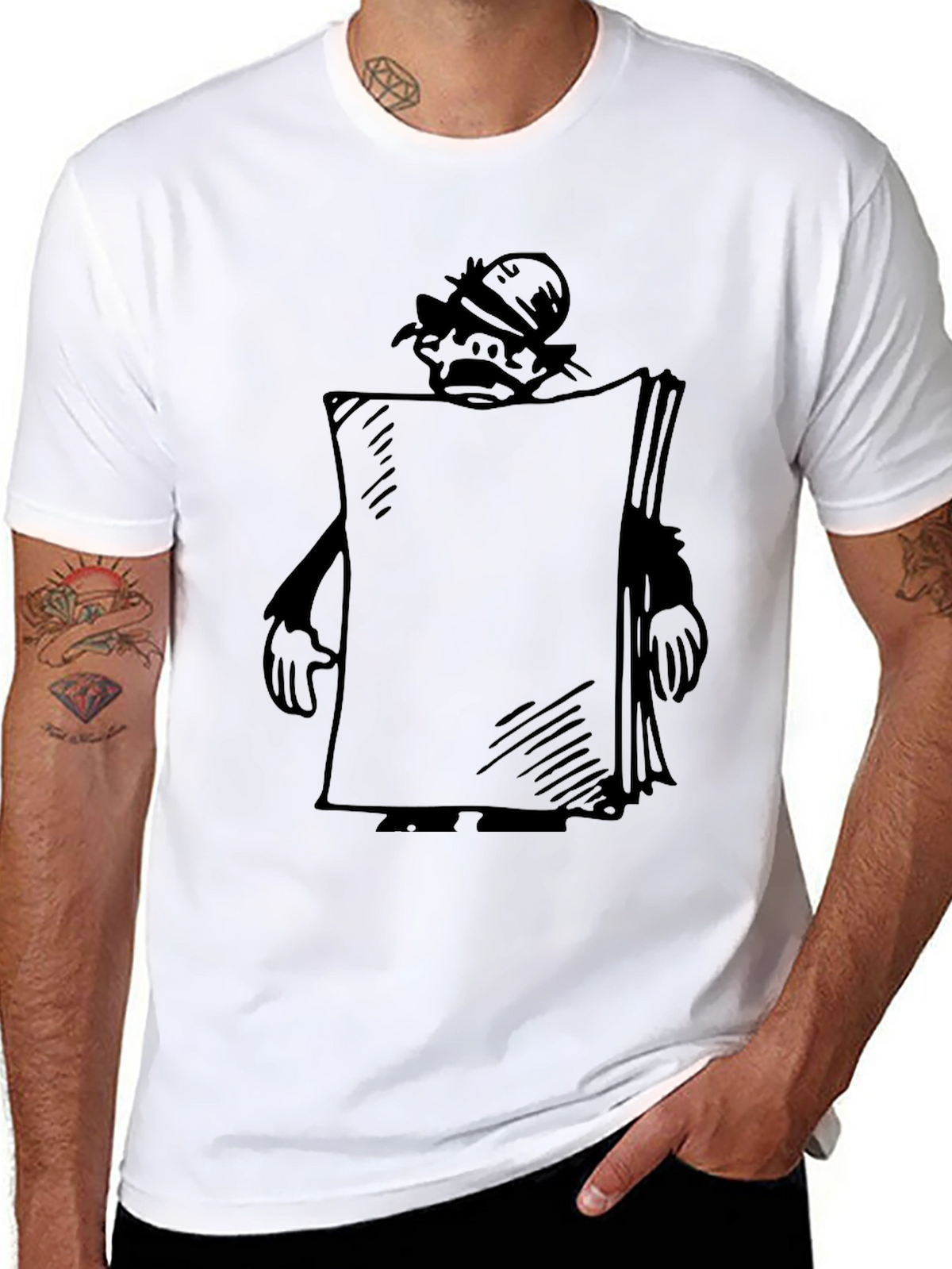 Cartoon Character Black T-Shirt