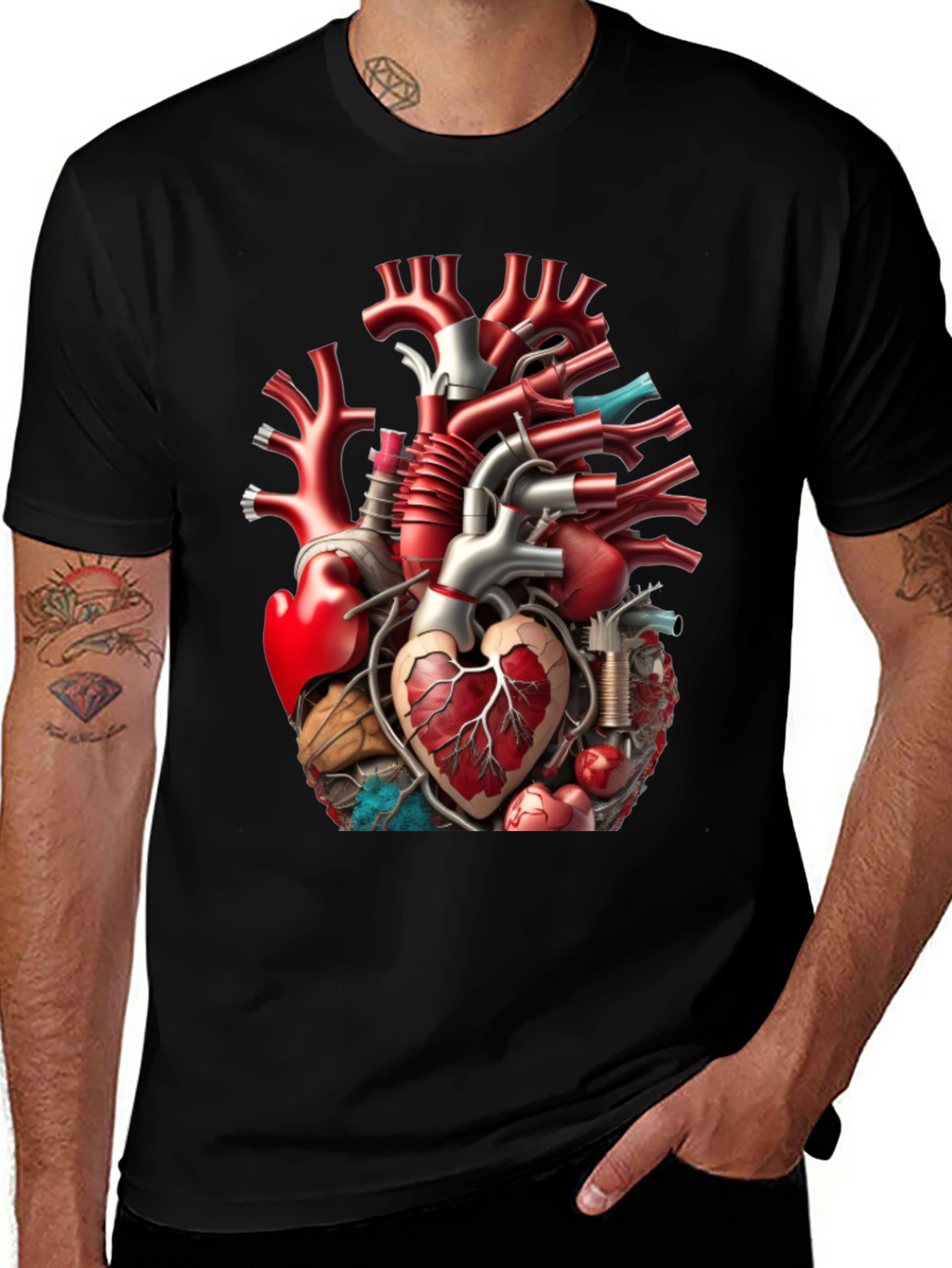 Anatomical Heart T-Shirt - Unique Graphic Tee