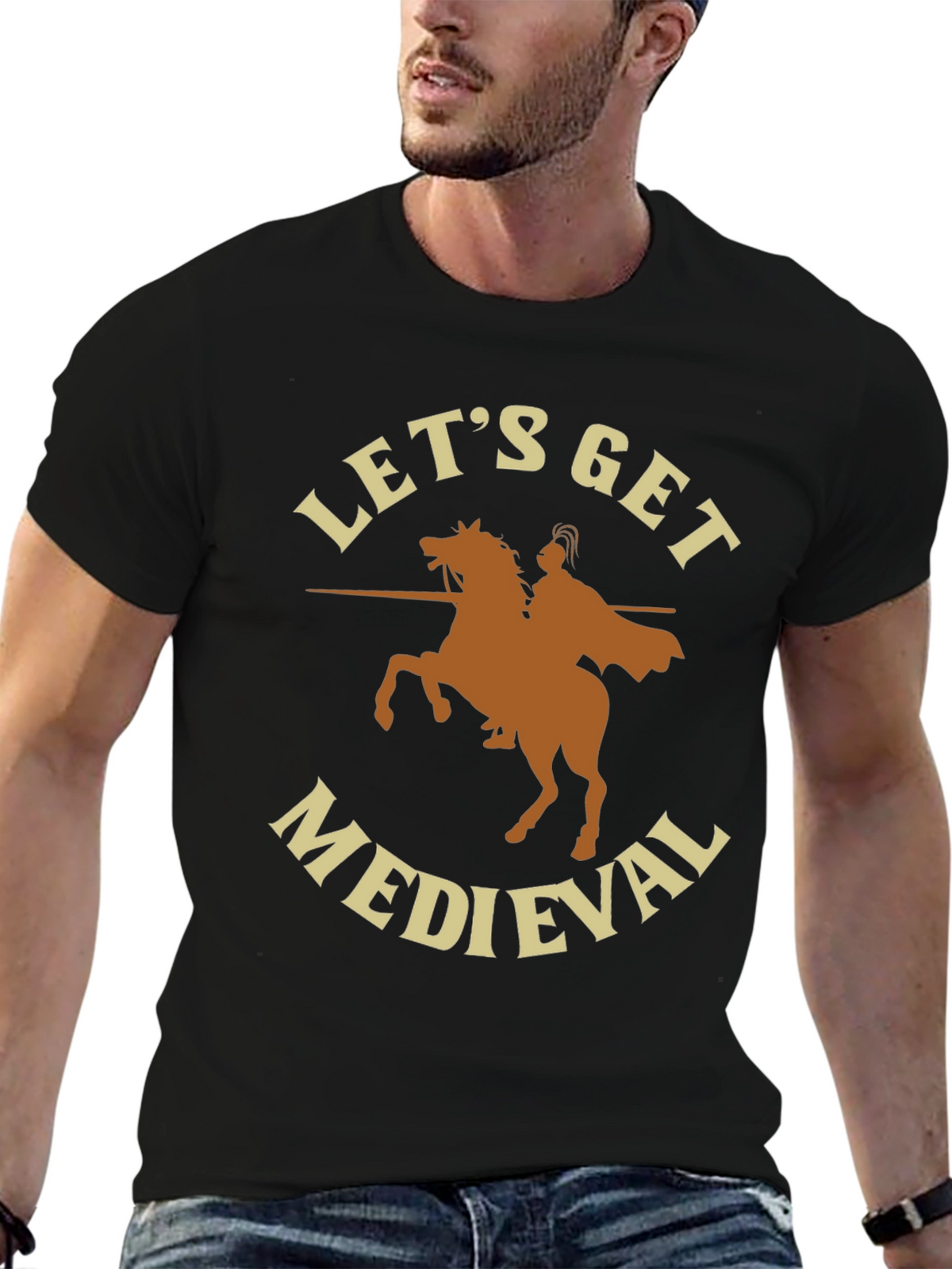 Lets Get Medieval T-Shirt - Black
