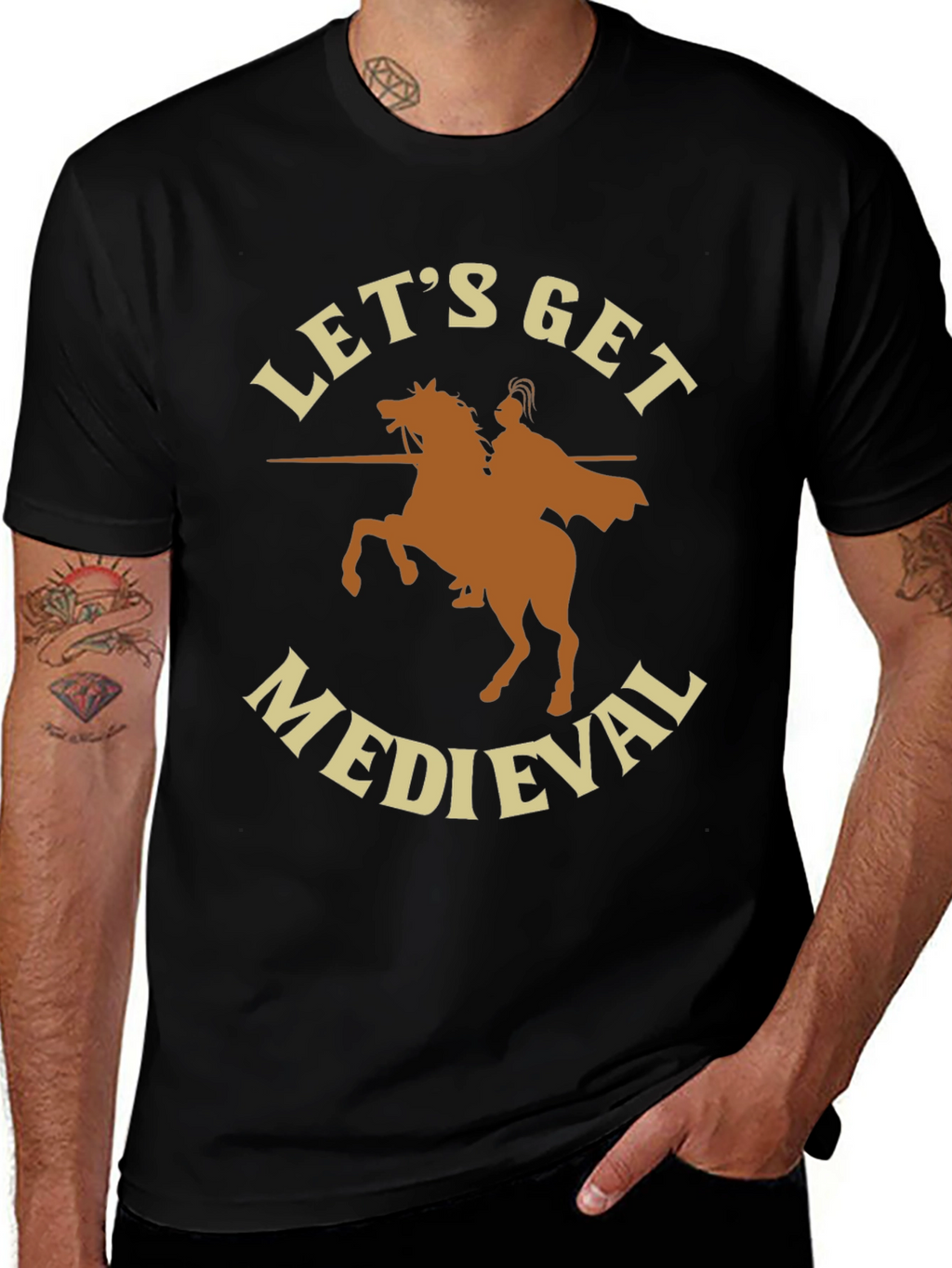 Lets Get Medieval T-Shirt - Black