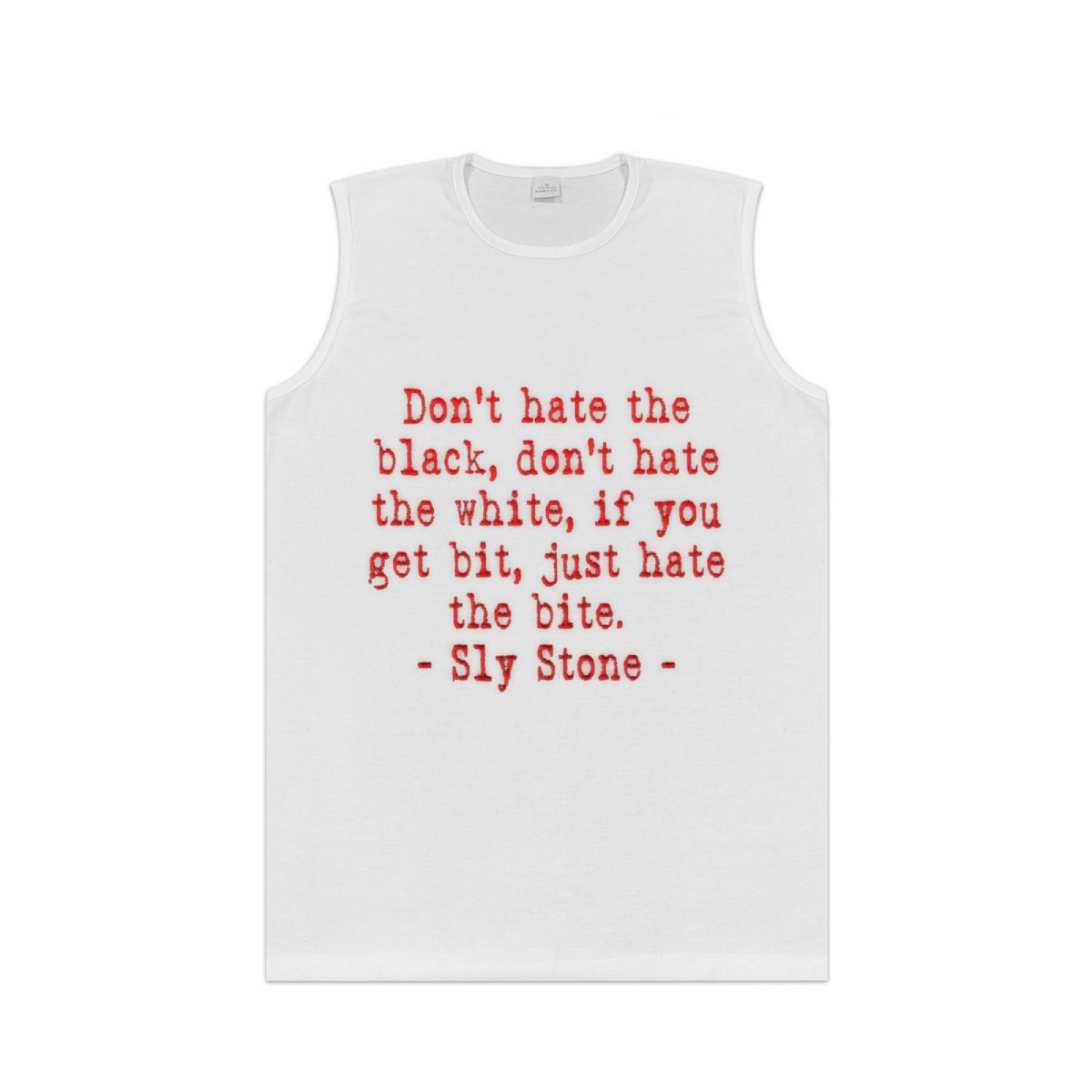 Sly Stone Quote Text Print Tank Top Unisex Cotton Sleeveless T-Shirt Casual Summer Streetwear Vest Multiple Colors