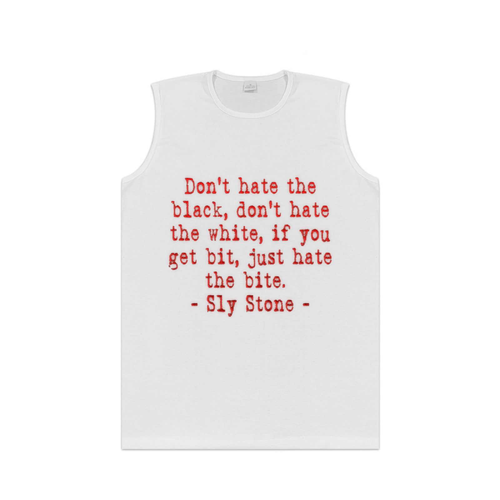 Sly Stone Quote Text Print Tank Top Unisex Cotton Sleeveless T-Shirt Casual Summer Streetwear Vest Multiple Colors