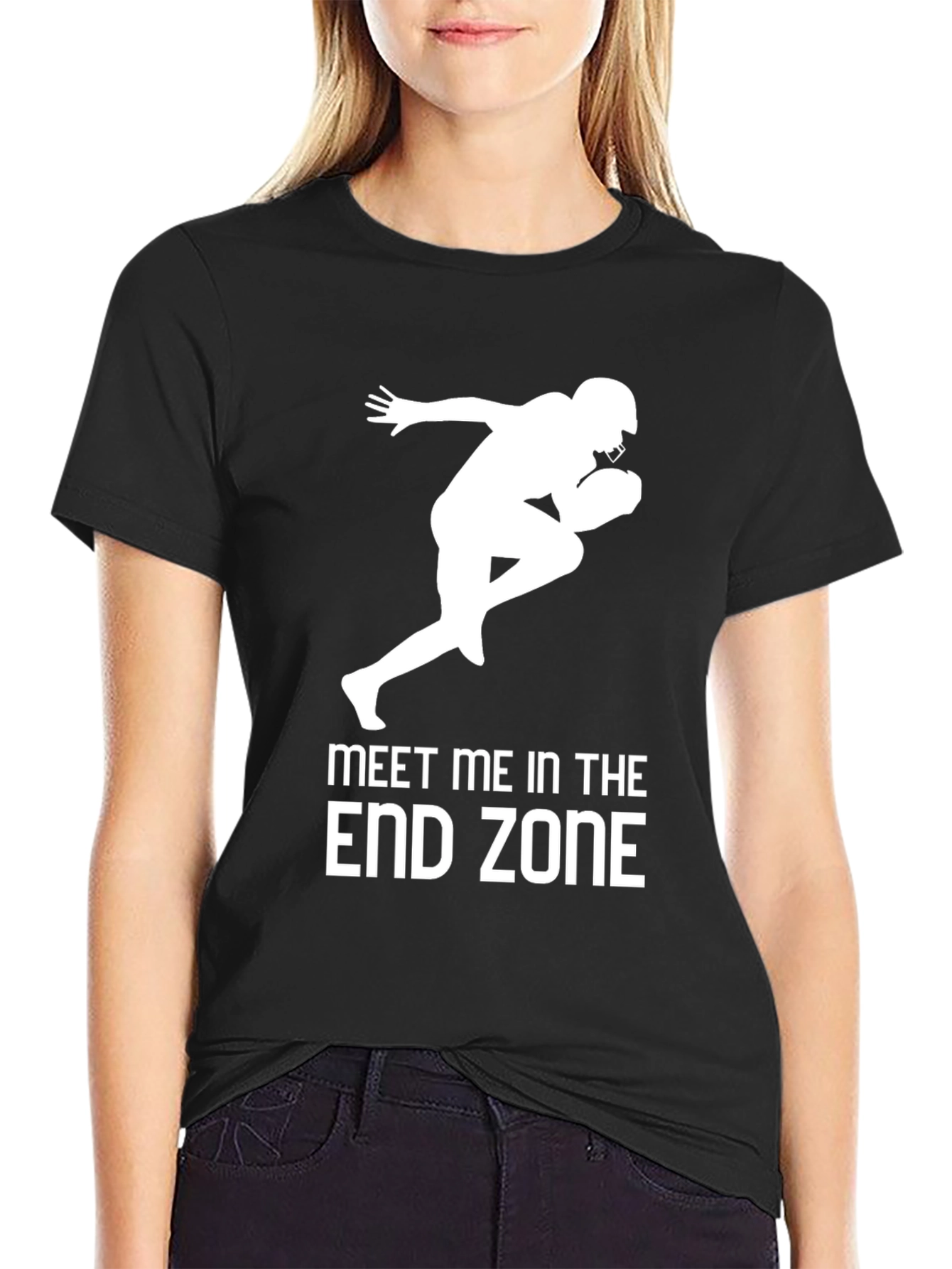 Meet Me In The End Zone Football T-Shirt