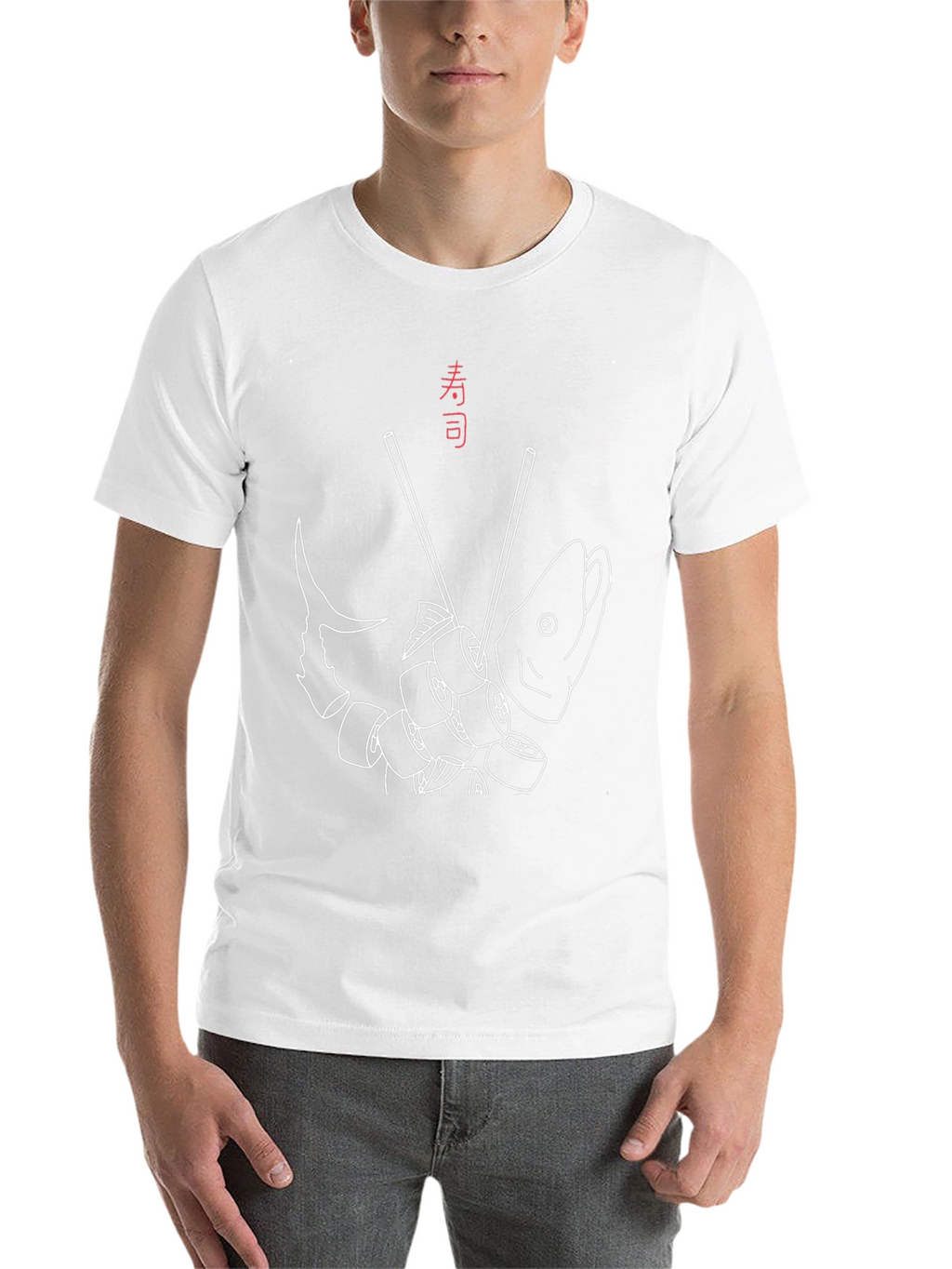 Sushi Fish Graphic Tee - Japanese Food Art T-Shirt