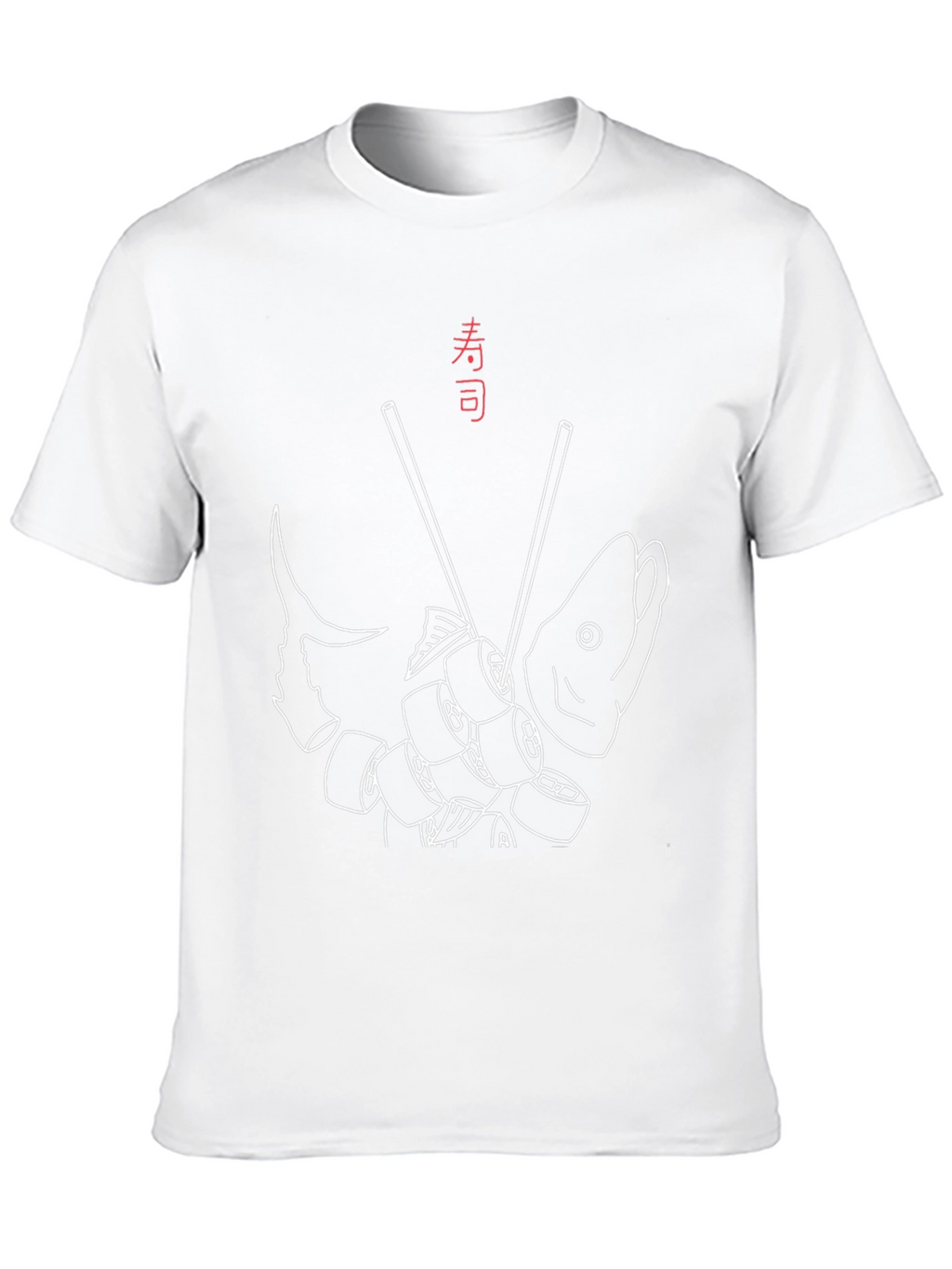 Sushi Fish Graphic Tee - Japanese Food Art T-Shirt
