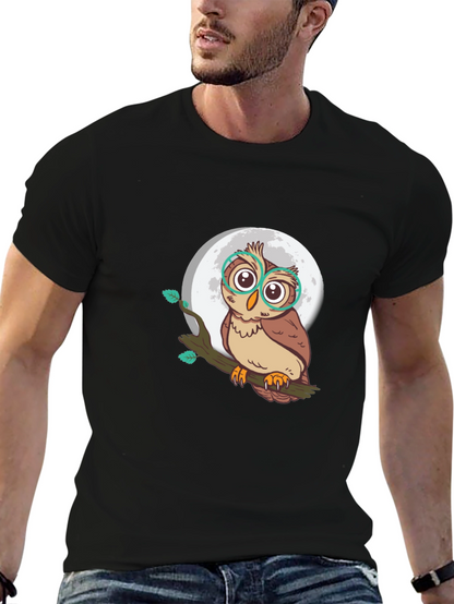 Owl Moon T-Shirt - Stylish Graphic Tee