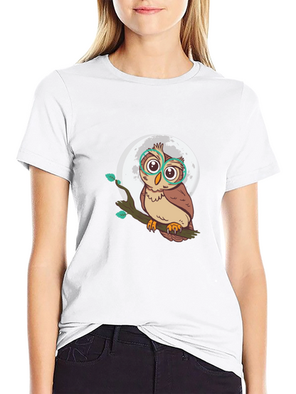 Owl Moon T-Shirt - Stylish Graphic Tee