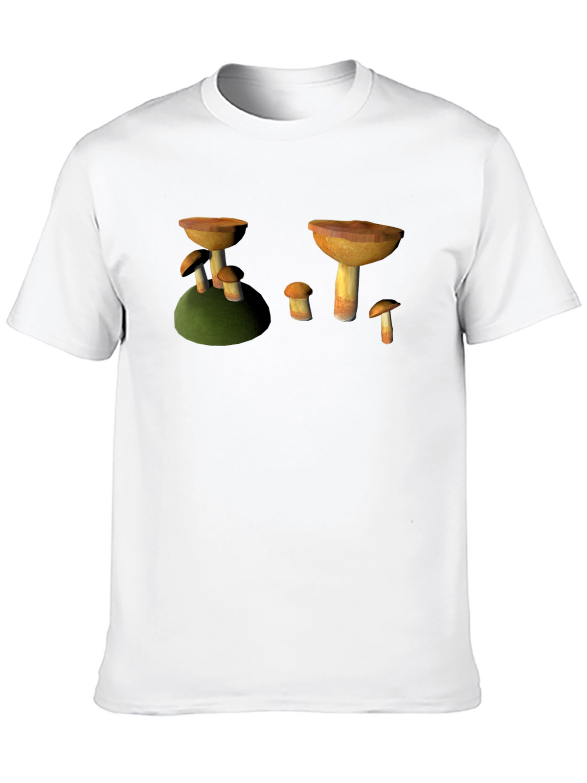 Mushroom Print Black T-Shirt