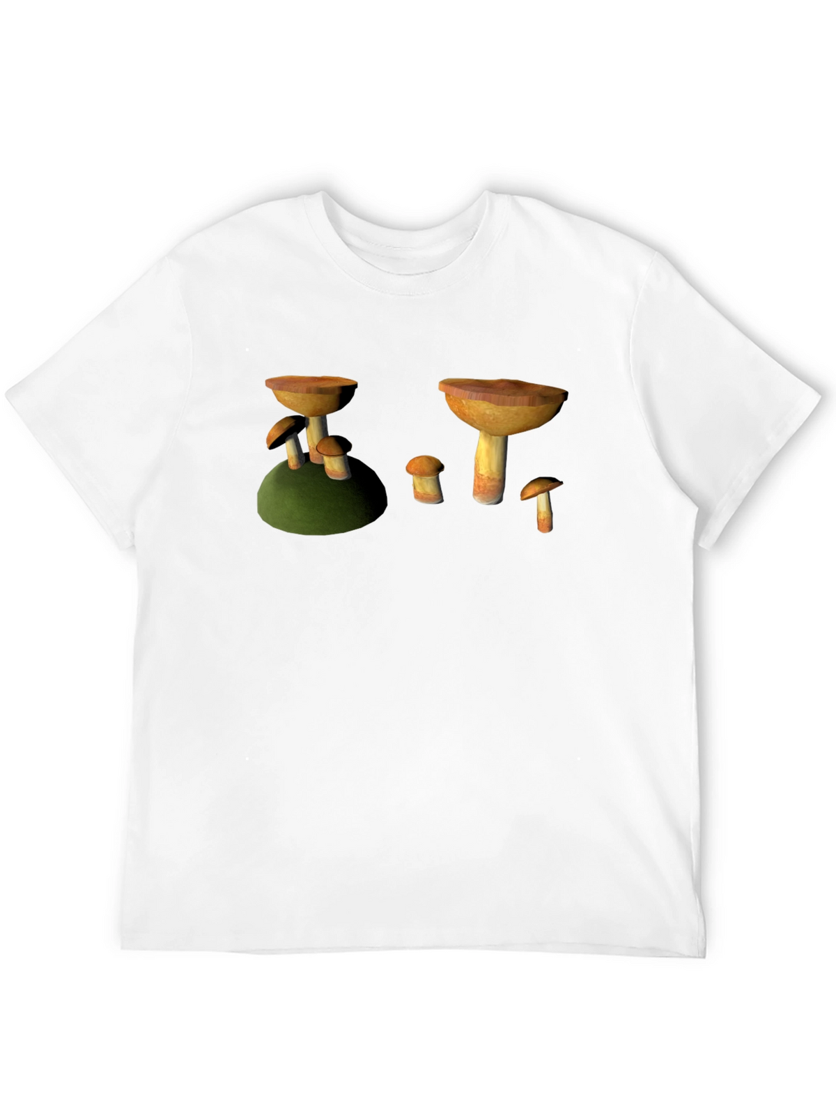 Mushroom Print Black T-Shirt