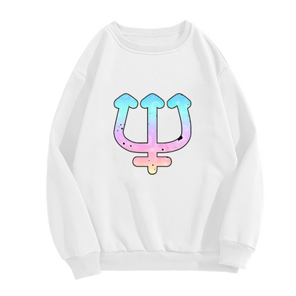 Pride Trident Gender Symbols Crewneck Sweatshirt, Inclusive Queer Equality Pullover, Pride Month Gift