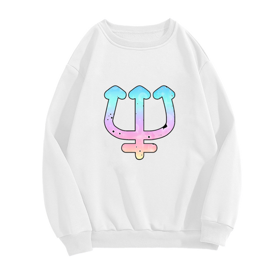 Pride Trident Gender Symbols Crewneck Sweatshirt, Inclusive Queer Equality Pullover, Pride Month Gift