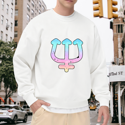 Pride Trident Gender Symbols Crewneck Sweatshirt, Inclusive Queer Equality Pullover, Pride Month Gift
