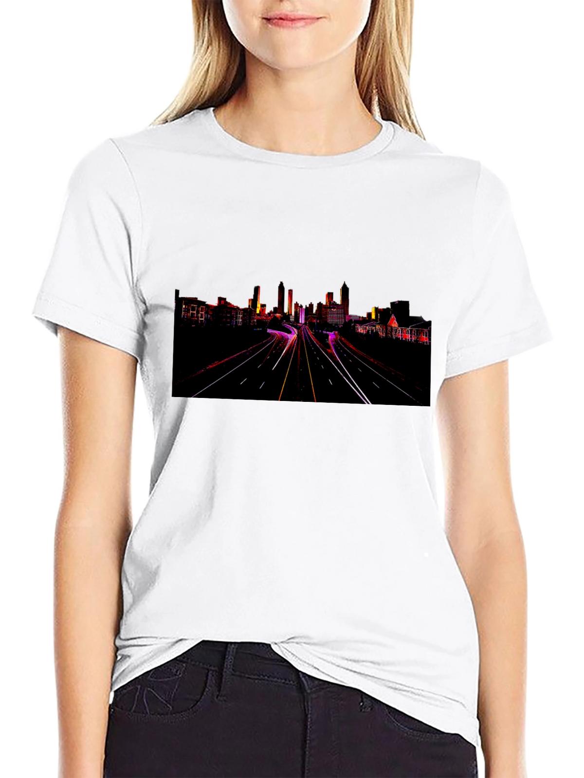 Atlanta Skyline Graphic Tee - Night Drive