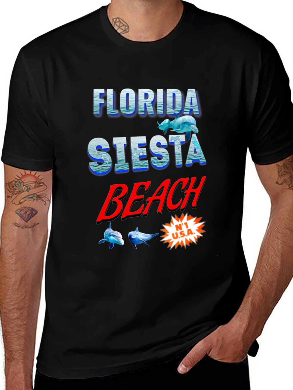Florida Siesta Beach Graphic T-Shirt