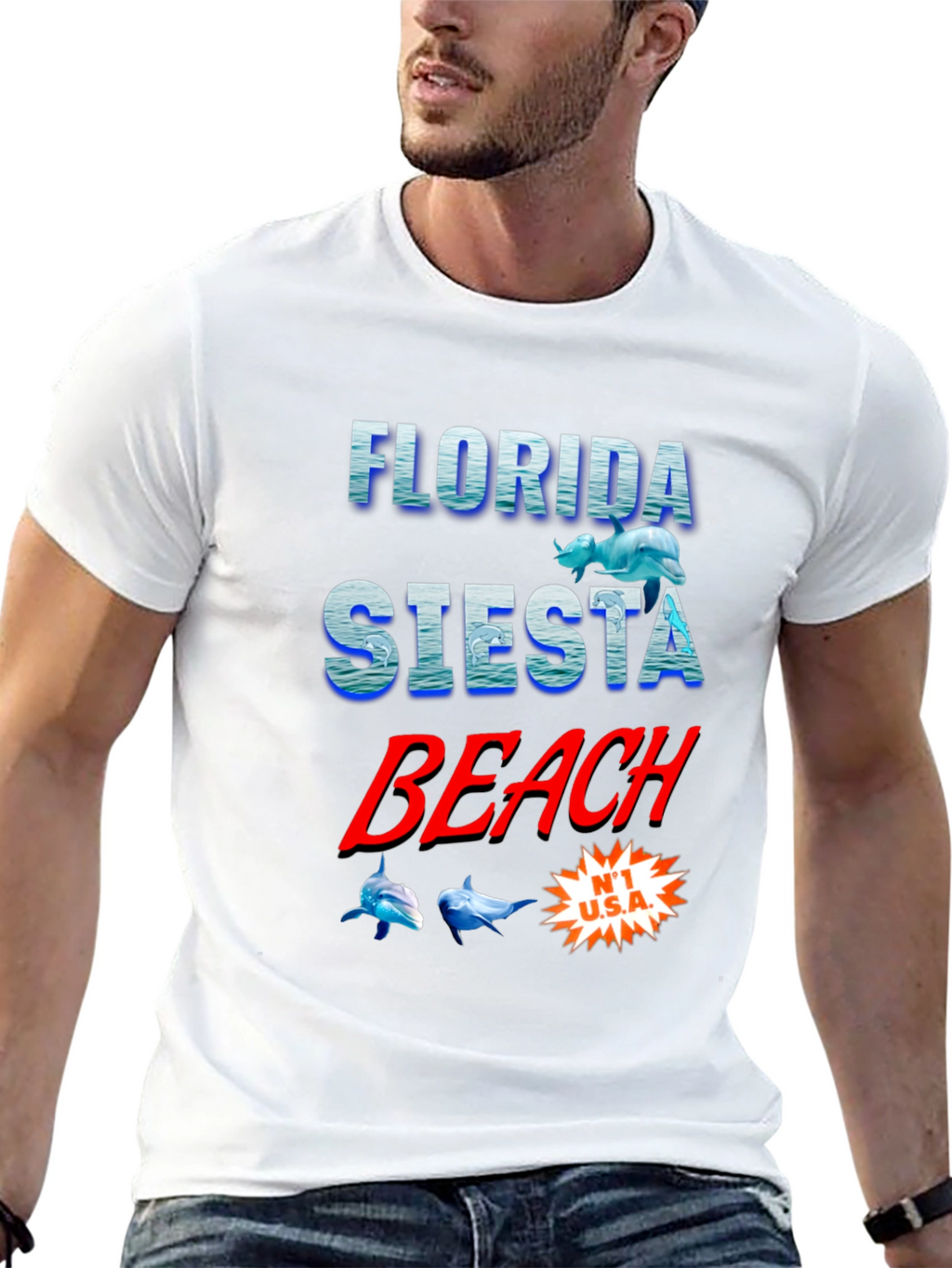 Florida Siesta Beach Graphic T-Shirt