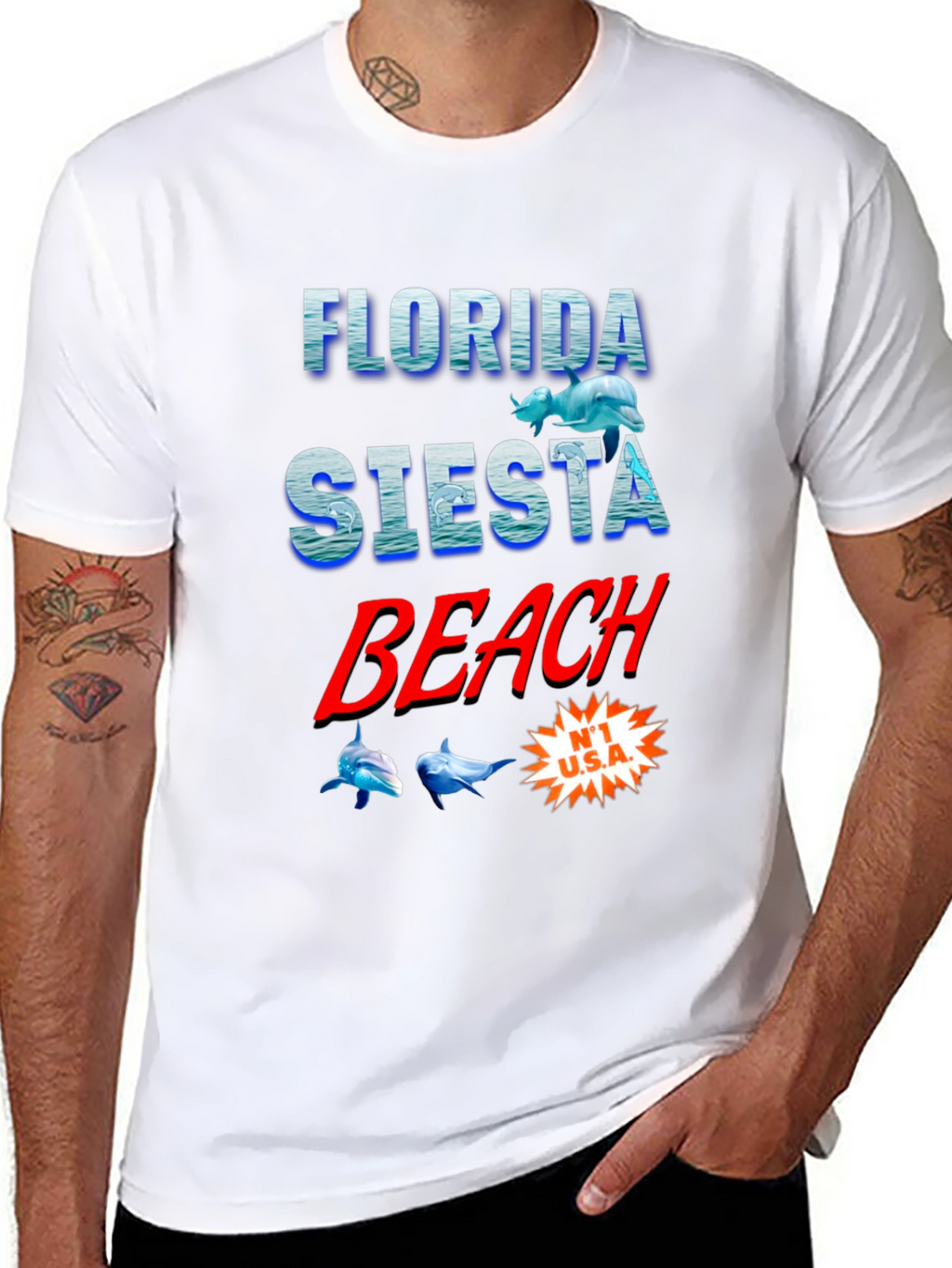 Florida Siesta Beach Graphic T-Shirt