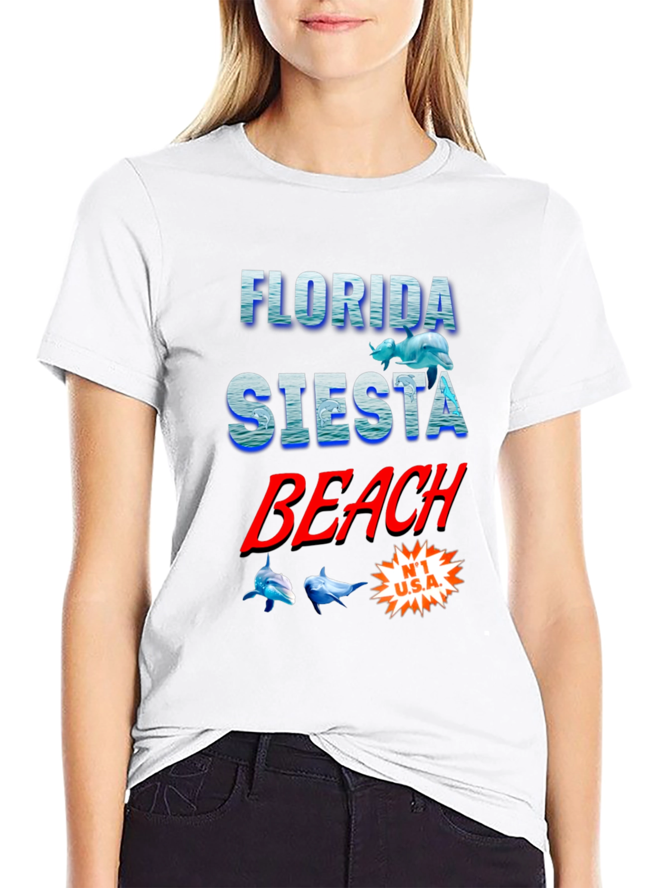 Florida Siesta Beach Graphic T-Shirt