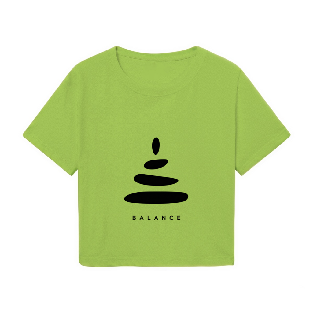Balance Stack Stone Calm Lime Crop Top