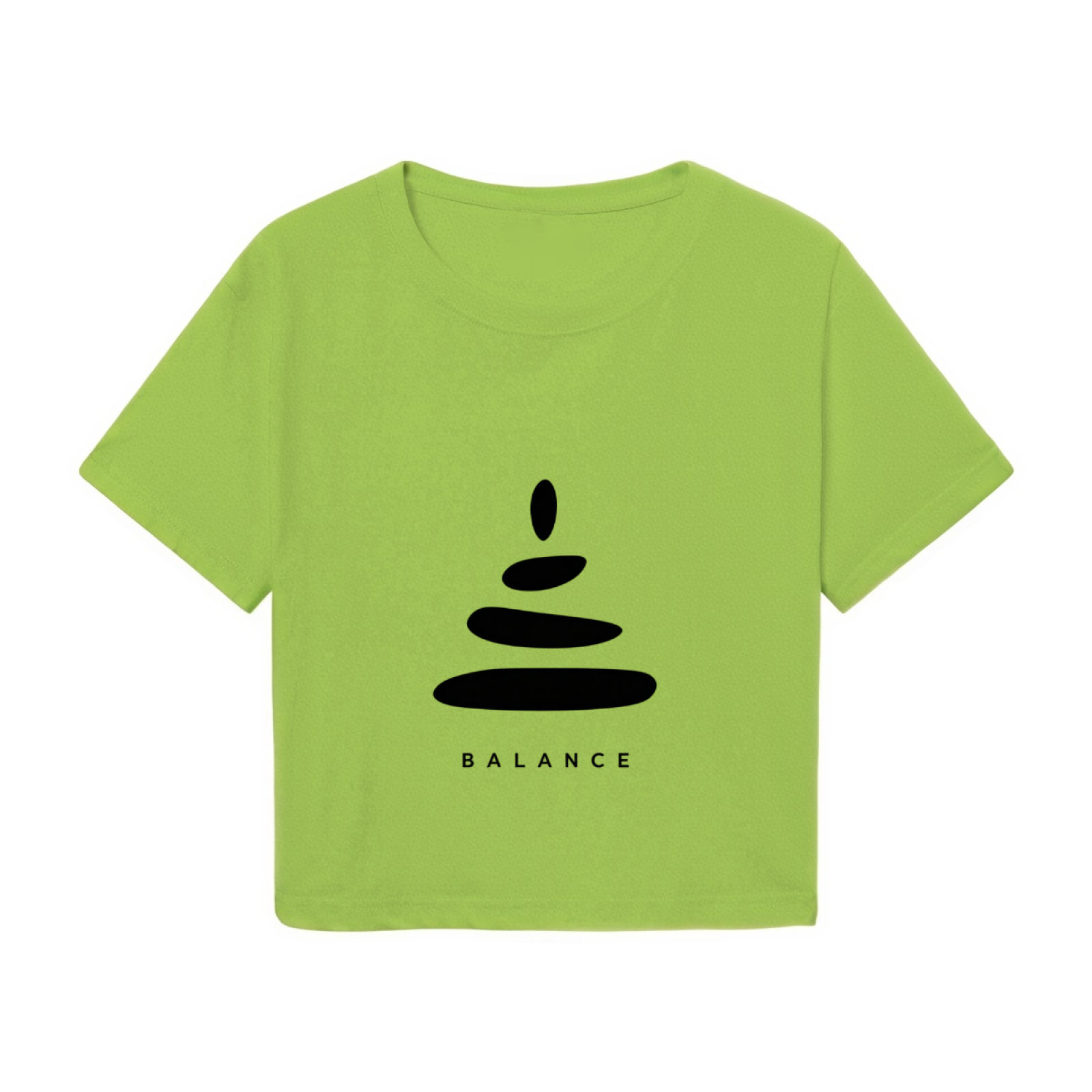Balance Stack Stone Calm Lime Crop Top