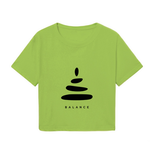 Balance Stack Stone Calm Lime Crop Top