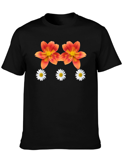 Floral Print Graphic T-Shirt