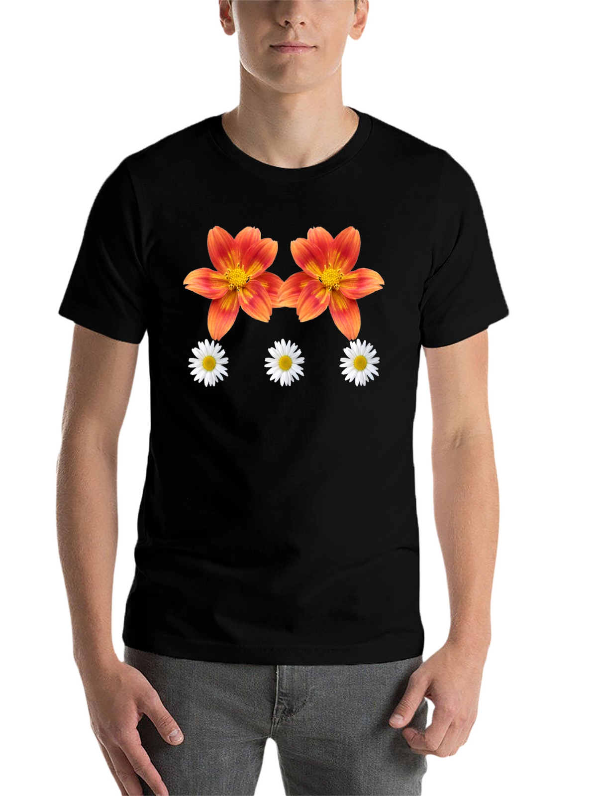 Floral Print Graphic T-Shirt