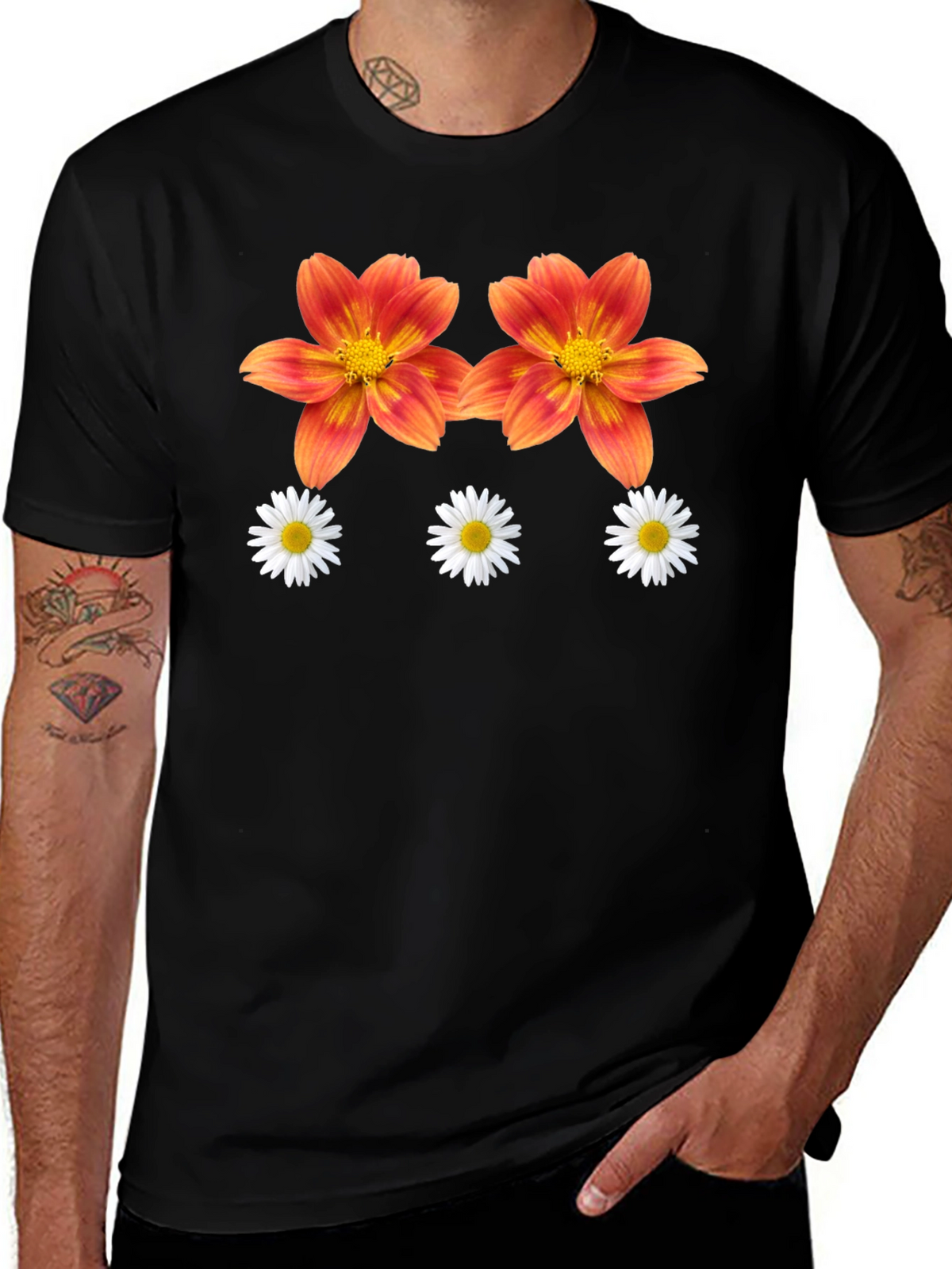 Floral Print Graphic T-Shirt