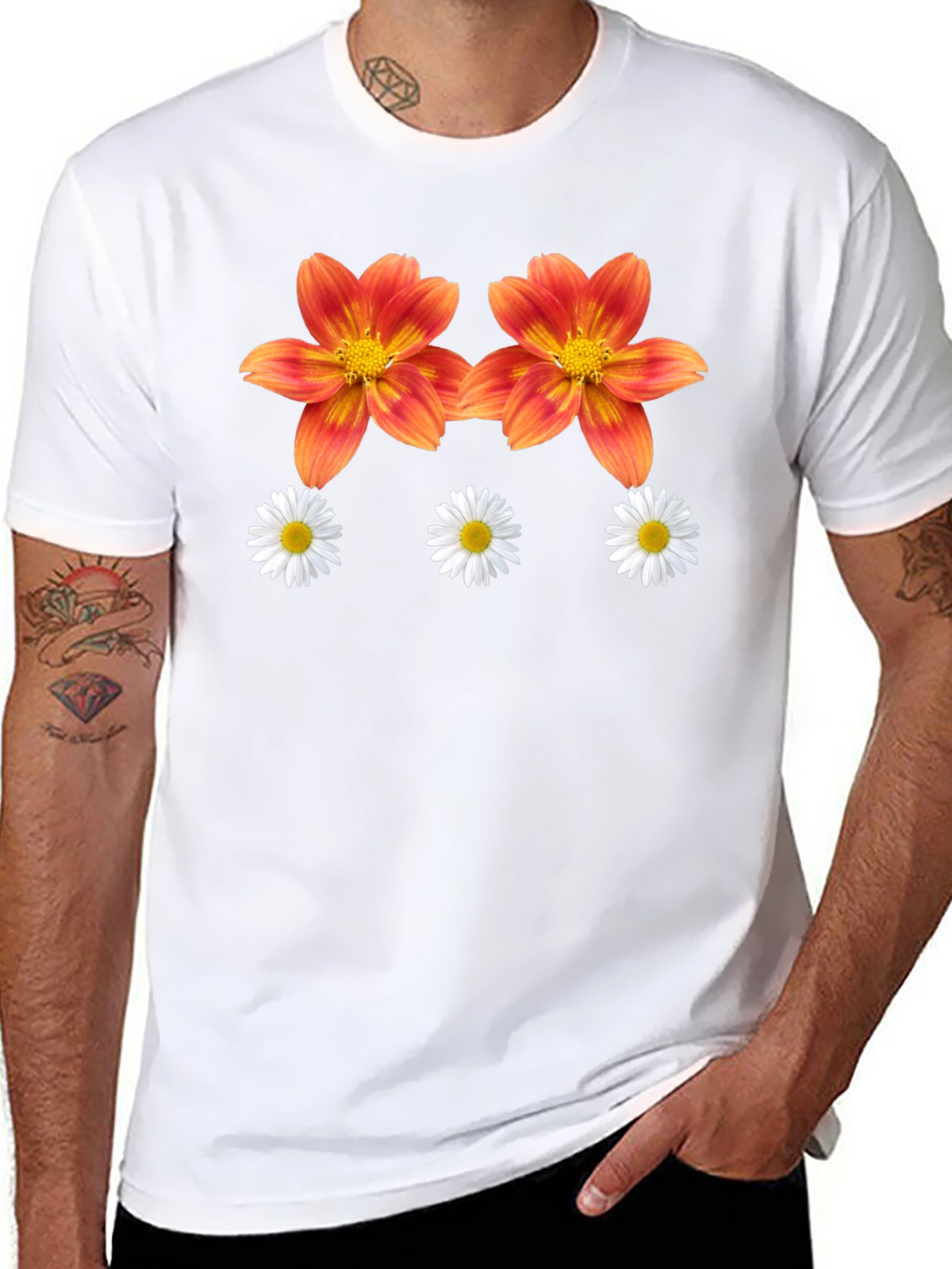 Floral Print Graphic T-Shirt
