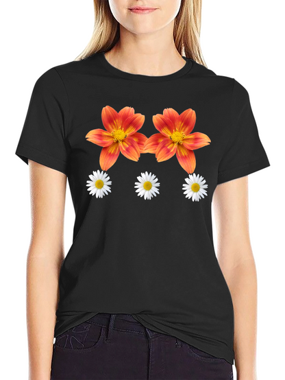 Floral Print Graphic T-Shirt