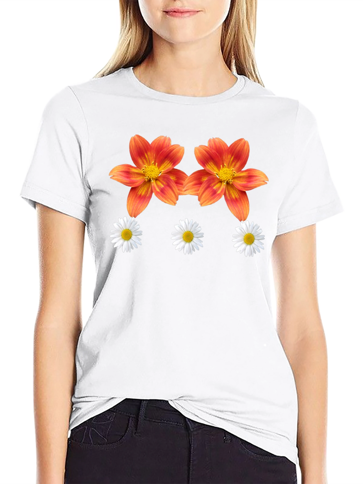 Floral Print Graphic T-Shirt