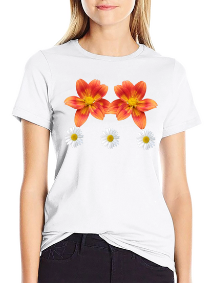 Floral Print Graphic T-Shirt