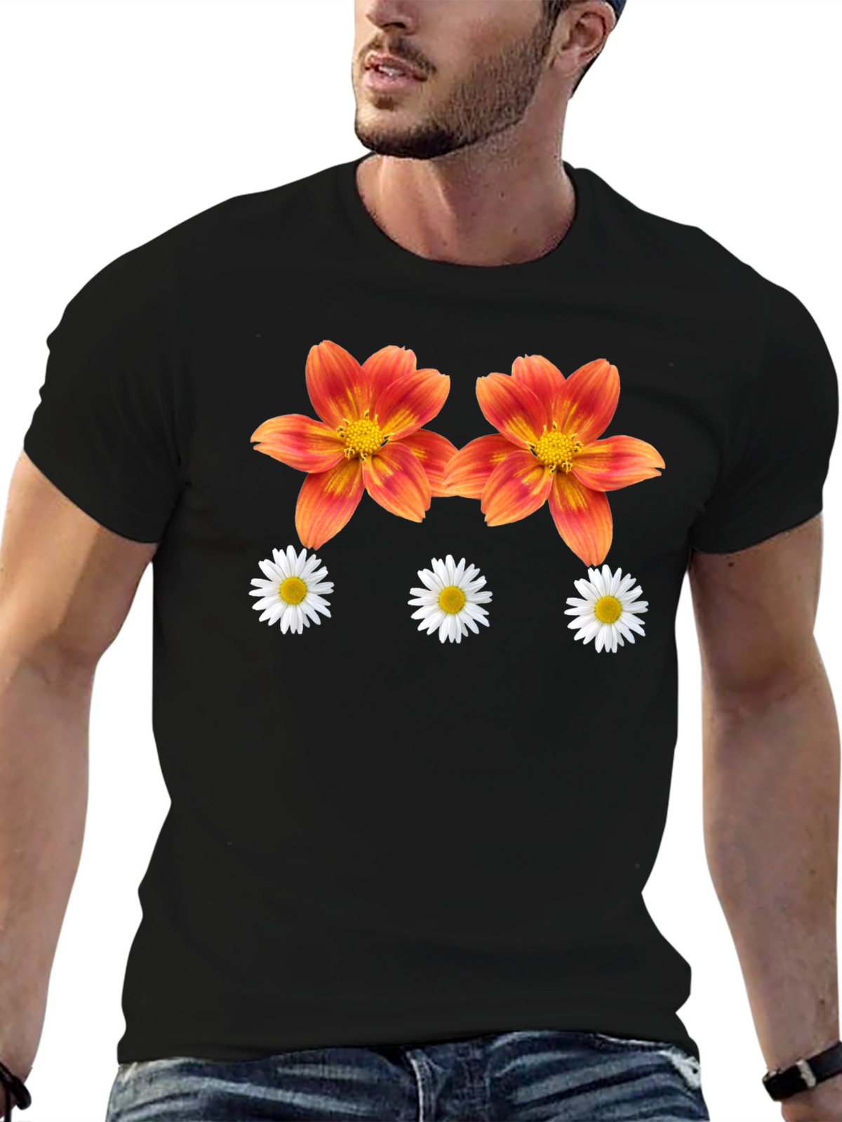 Floral Print Graphic T-Shirt