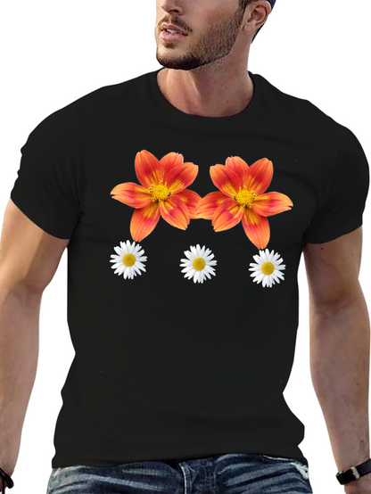 Floral Print Graphic T-Shirt