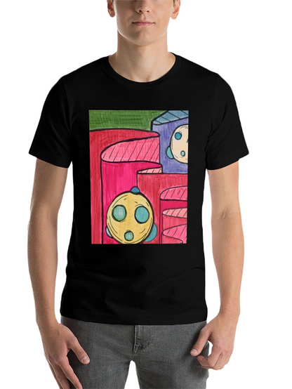 Abstract Graphic Print T-Shirt - Modern Art Tee