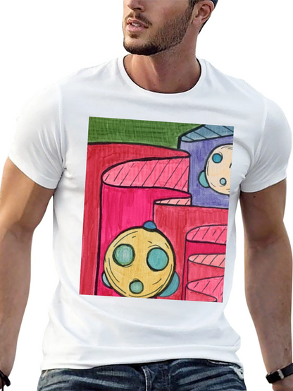 Abstract Graphic Print T-Shirt - Modern Art Tee
