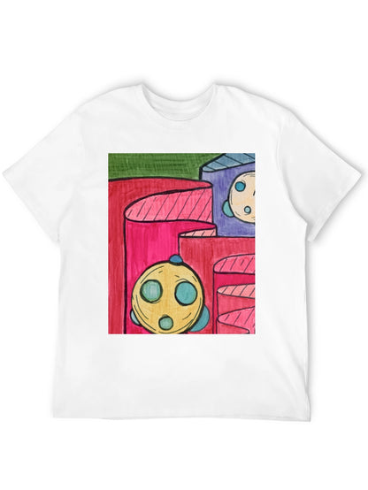 Abstract Graphic Print T-Shirt - Modern Art Tee