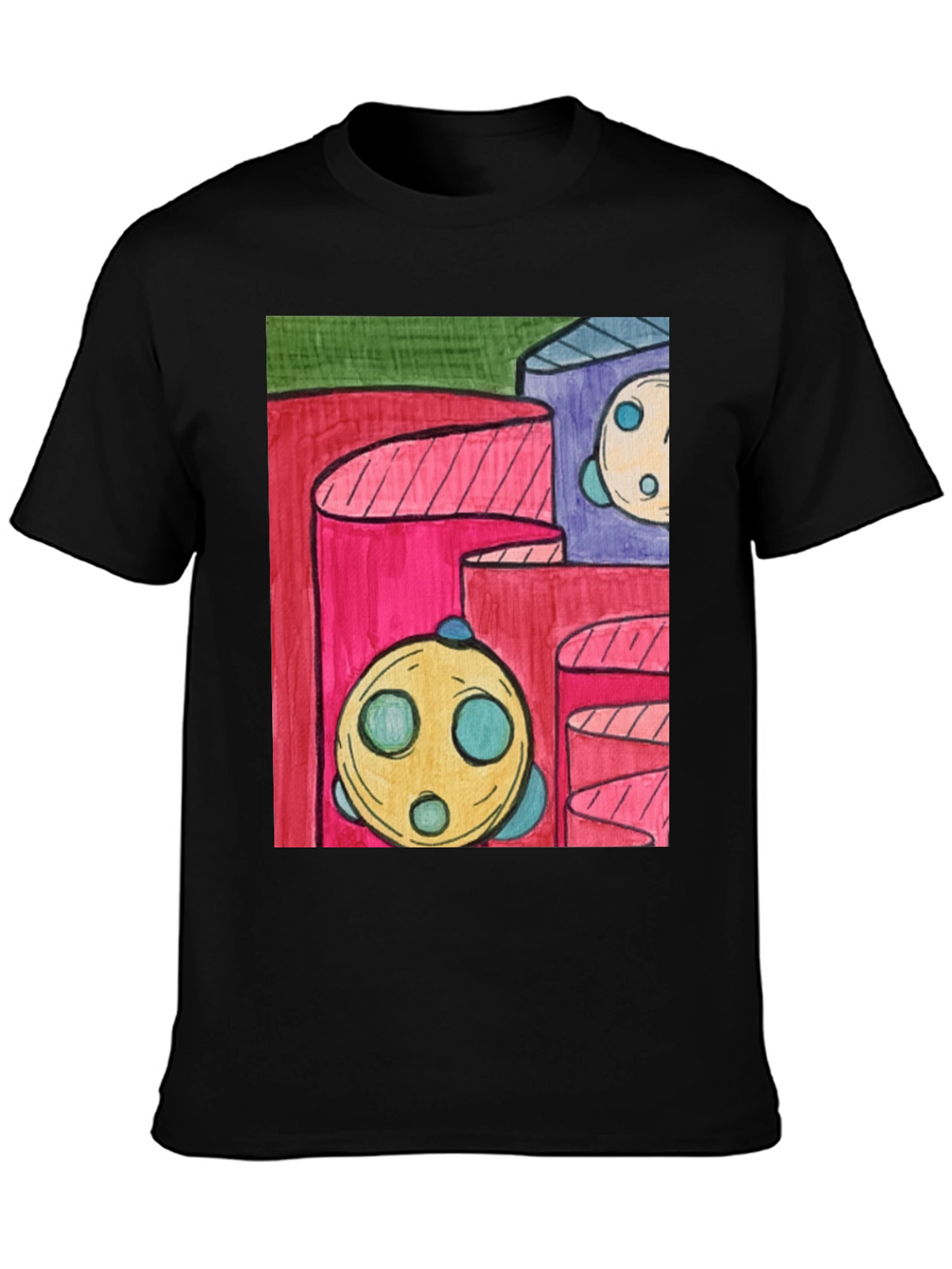Abstract Graphic Print T-Shirt - Modern Art Tee