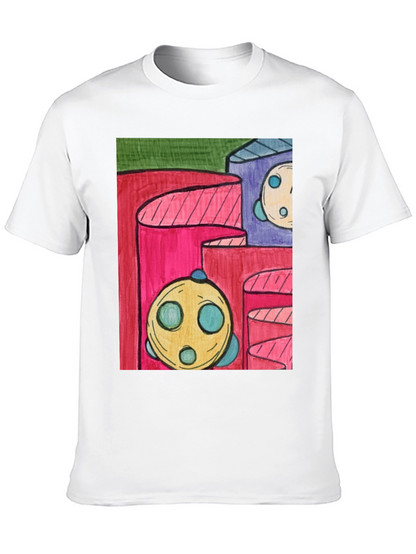 Abstract Graphic Print T-Shirt - Modern Art Tee