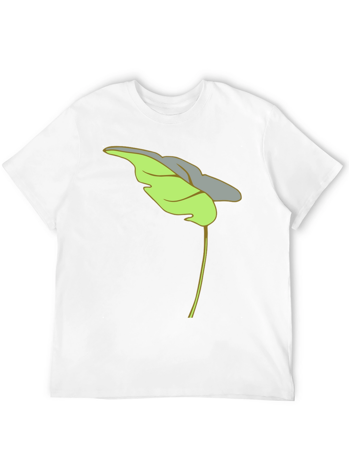 Leaf Graphic Black T-Shirt Casual Wear