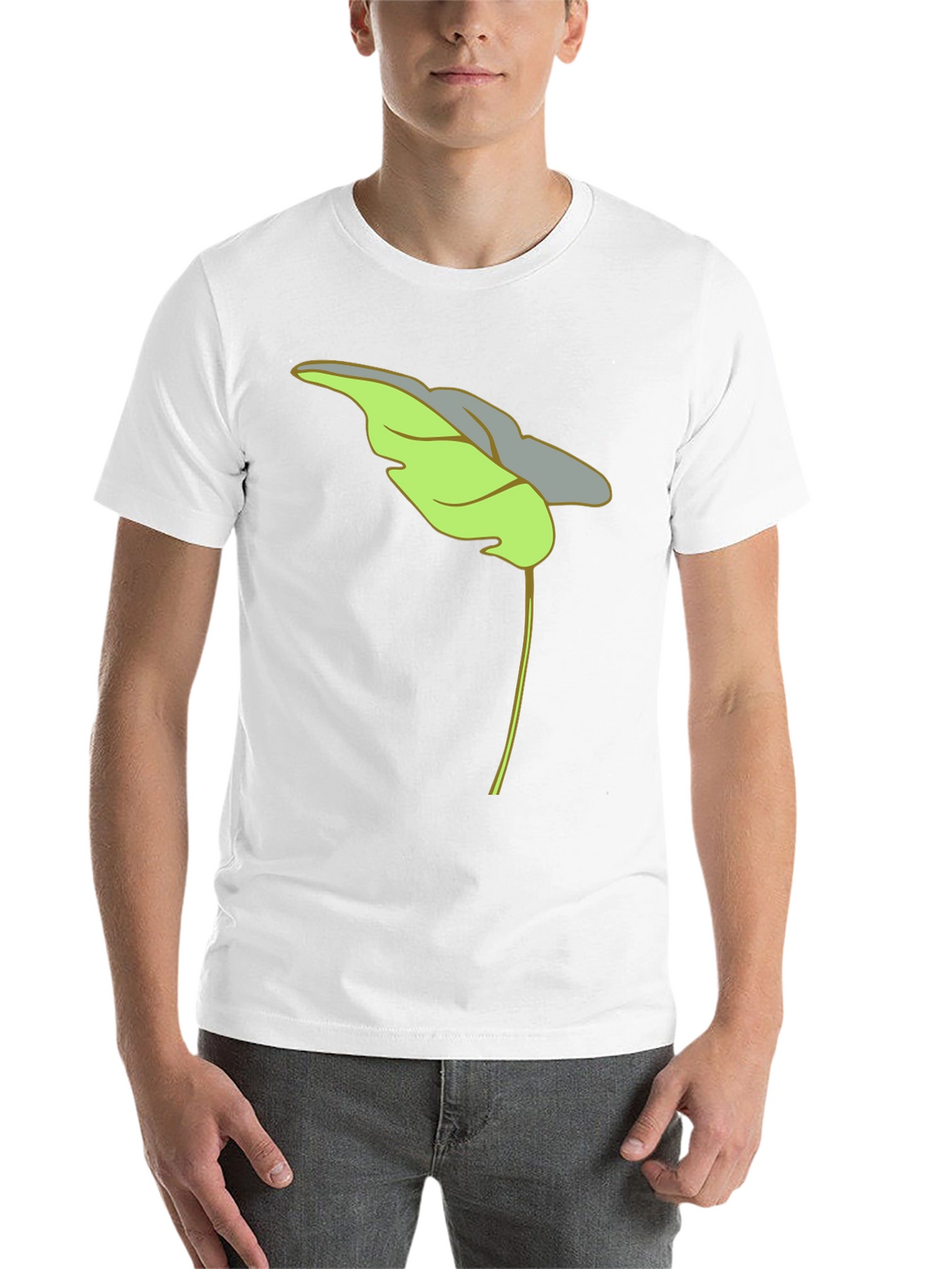 Leaf Graphic Black T-Shirt Casual Wear