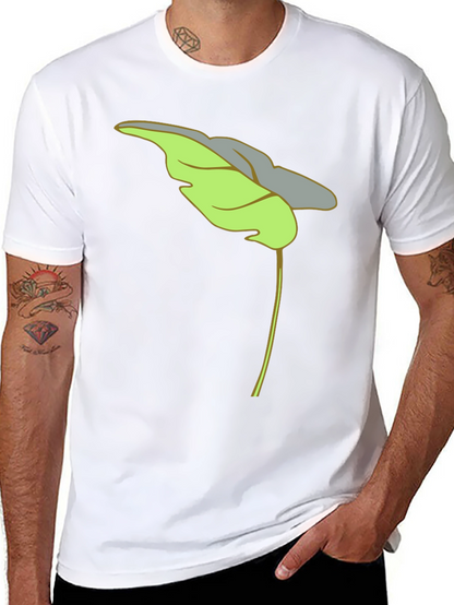 Leaf Graphic Black T-Shirt Casual Wear