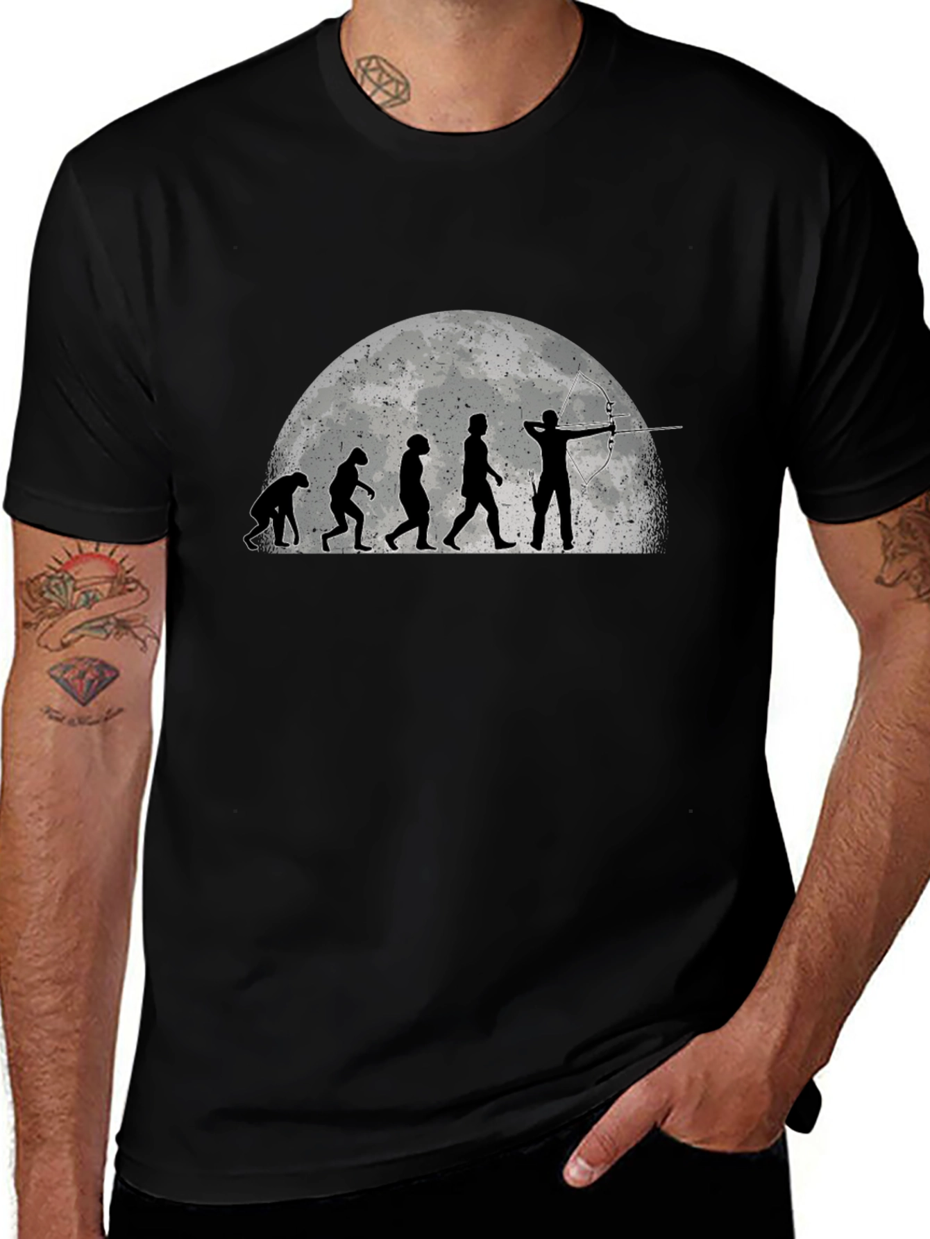 Evolution of Archery Black T-Shirt