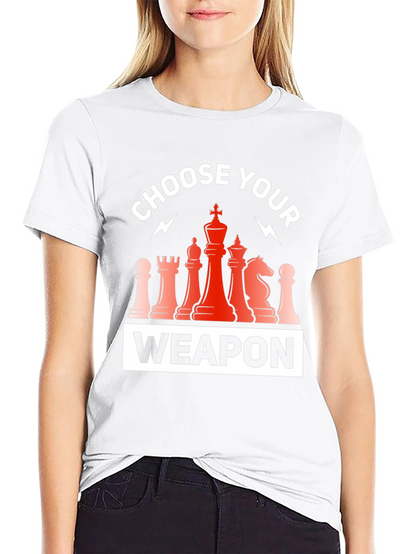 Choose Your Weapon Chess T-Shirt