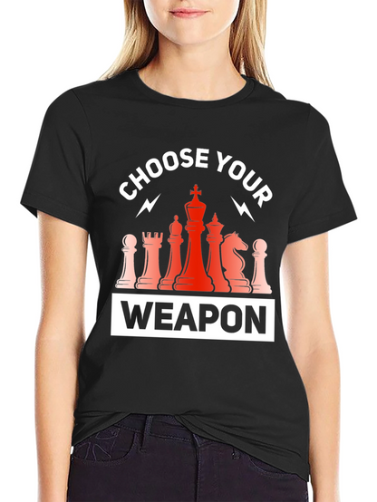 Choose Your Weapon Chess T-Shirt