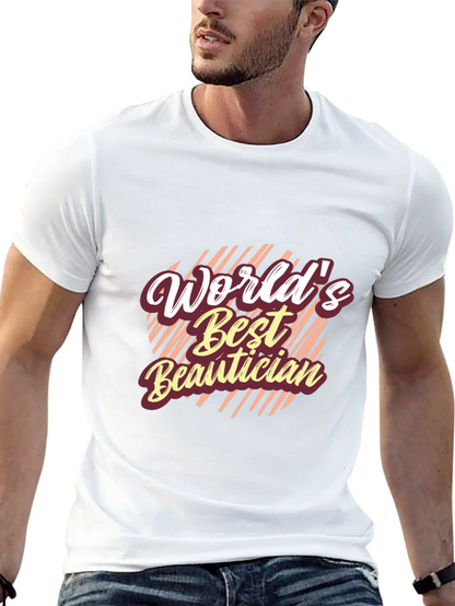 Worlds Best Beautician Black T-Shirt