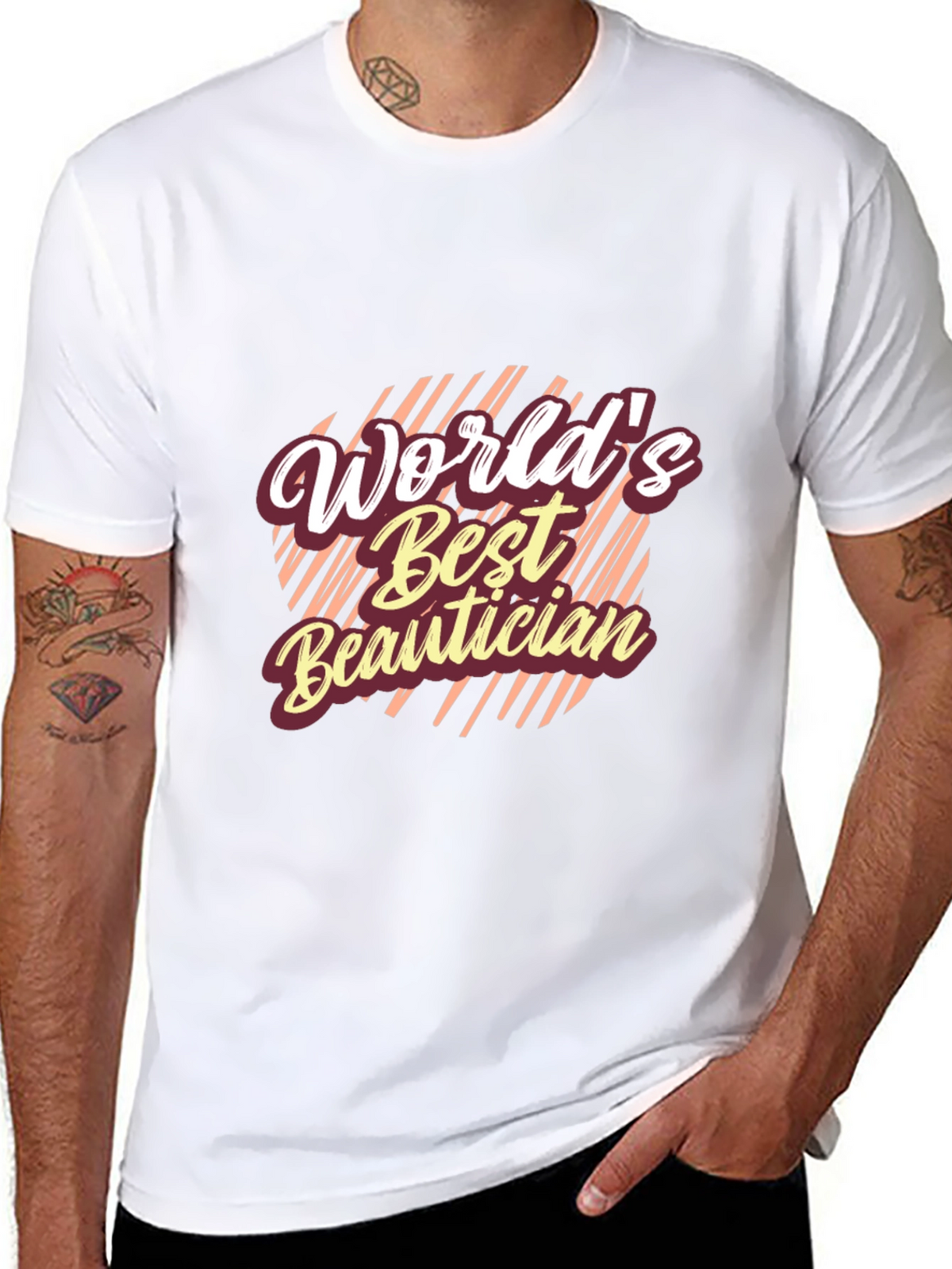 Worlds Best Beautician Black T-Shirt