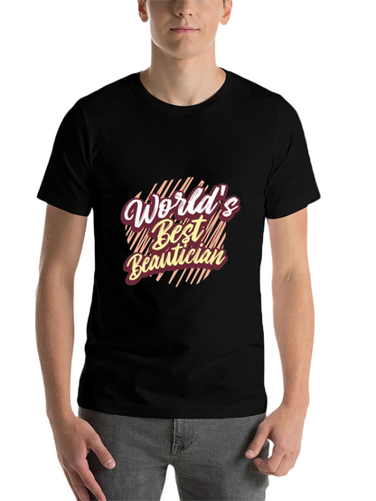 Worlds Best Beautician Black T-Shirt