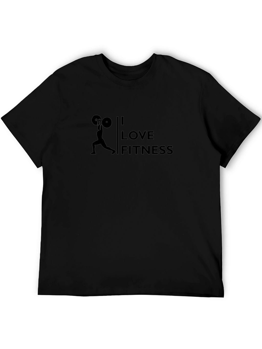 I Love Fitness Graphic T-Shirt - Black